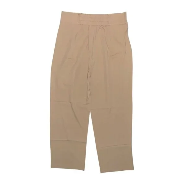 Halara High Waisted Shirred Straight Leg Work Pants Sz Medium Womens Beige Pocke - Picture 7 of 11